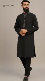 Elegant Pakistani Jacquard Panjabi by Togor & Tweed, featuring intricate woven patterns and premium craftsmanship.