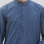 Navy Pakistani Jacquard Panjabi - Image 2