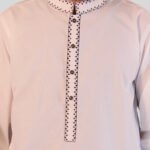 White Pakistani Jacquard Panjabi - Image 2