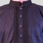 Black Pakistani Bamboo Panjabi - Image 2