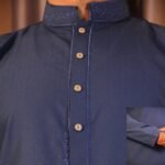 Navy Pakistani Jacquard Panjabi - Image 2