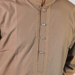 Light Brown Pakistani Jackquard Panjabi - Image 2