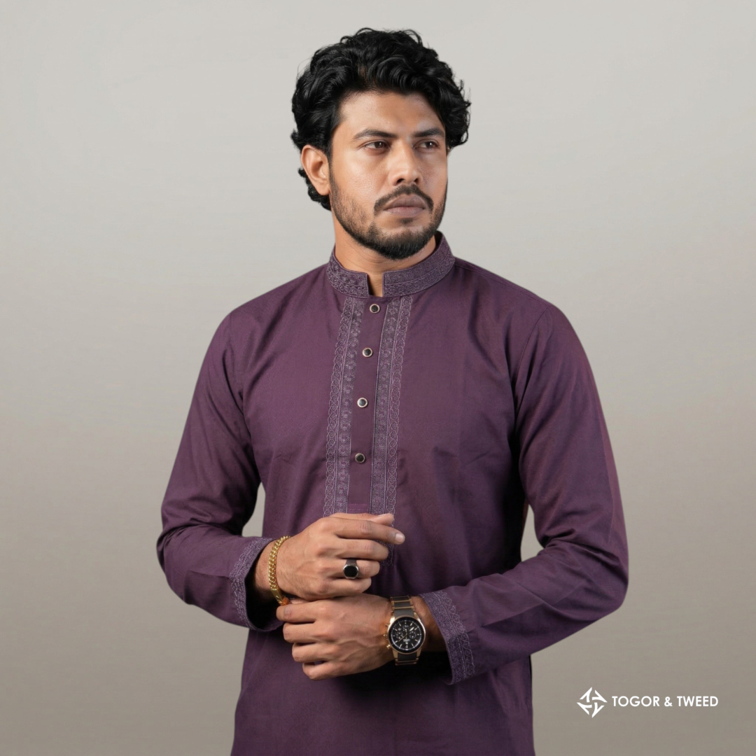 Gemini_Generated_Image_3di1rk3di1rk3di1 Violet Pakistani Jacquard Panjabi - Image 1