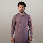 Light Ash Pakistani Jacquard Panjabi