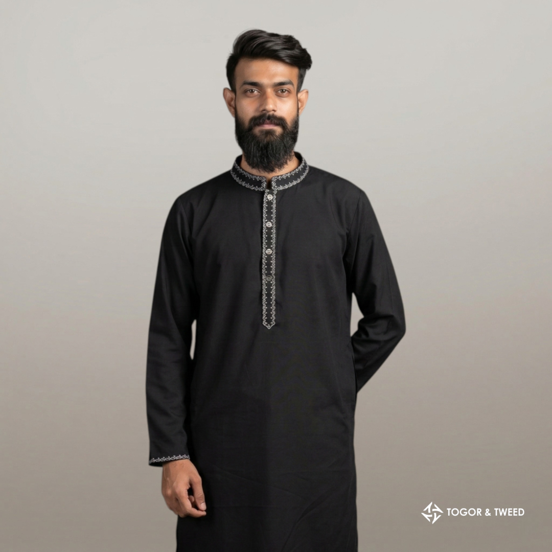 Gemini_Generated_Image_e8neqke8neqke8ne Black Pakistani Jacquard Panjabi - Image 1