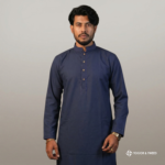 Navy Pakistani Jacquard Panjabi