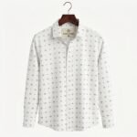 White Printed Geometric Shirt - Image 2